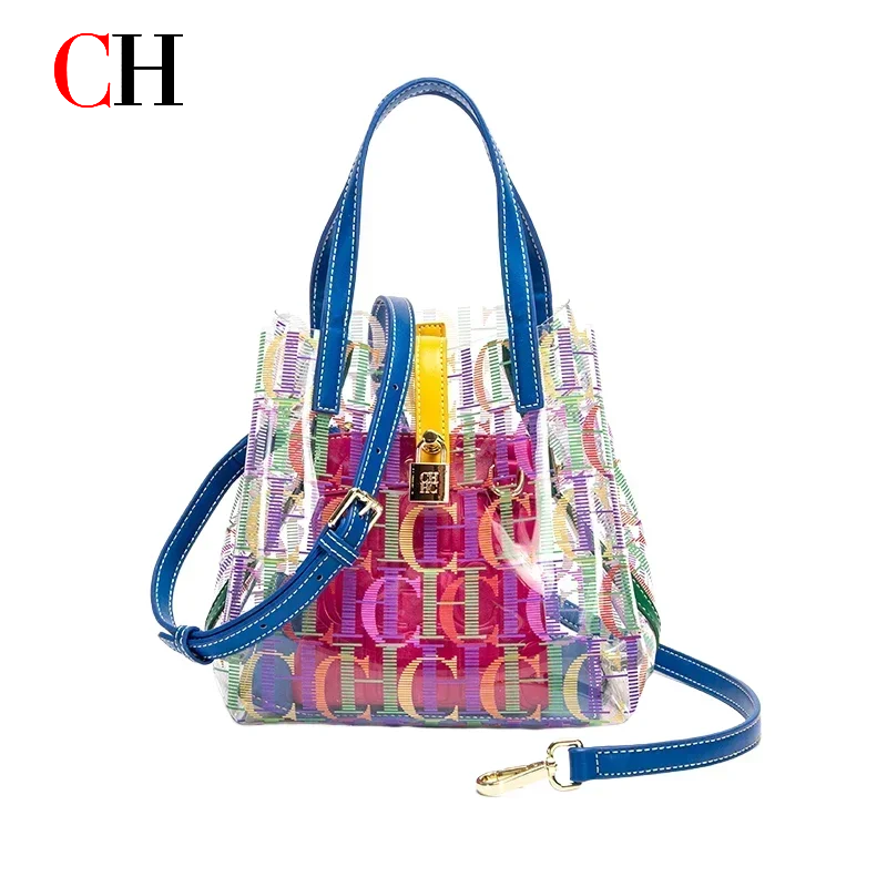 Women'S Bags Handbags - CH Damen PVC Transparente Tragetasche Bunte