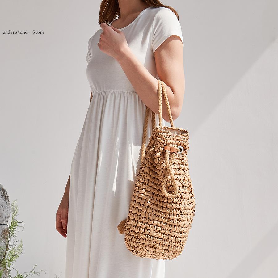 Handgefertigte Strand-Umhänget – Women'S Raffia Bags Bewertung und Preis
